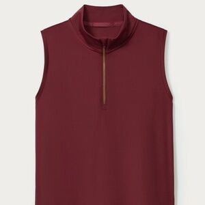 Rhone Women's CoursetoCourt Sleeveless Zip Mock l Size L l NWT Burgundy